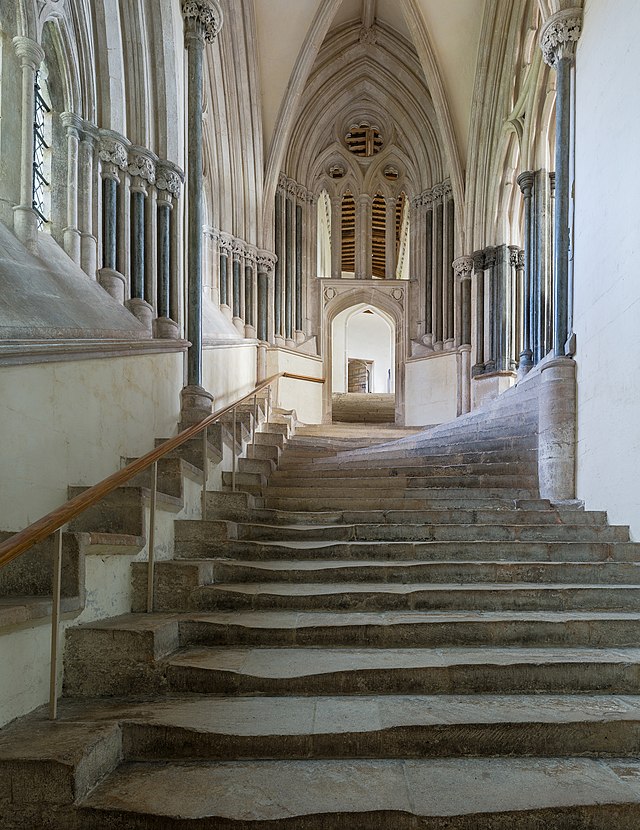 Stairs to the Chapter House in Wells Cathedral