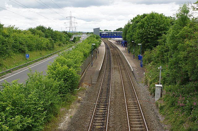 The bypass and railway station to the west of Wendover and looking north; the new High Speed 2 rail link will be in a tunnel further to the left
