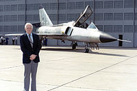 Whitcomb with f106 in 1991.jpg