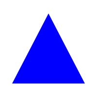 White blue triangle.svg