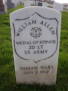 William Allen, MOH alıcısı mezar taşı.JPG