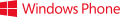 Windows Phone 8 logo and wordmark (red)