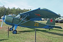 Yakolev Yak-12R 25 yellow (10196290775).jpg