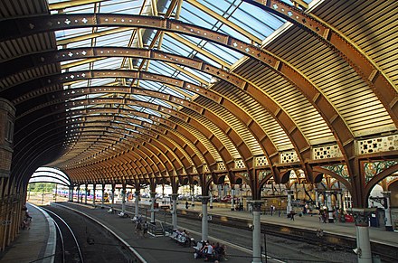 The roof of York station