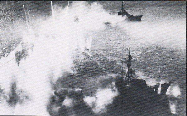 T24 (foreground) and Z24 under attack, 25 August