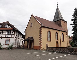 De protestante kerk van Zutzendorf