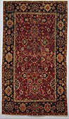Carpet; 17th century; cotton (warp and weft) and wool (pile), asymmetrically knotted pile; length: 247.65 cm, width: 142.87 cm; Metropolitan Museum of Art