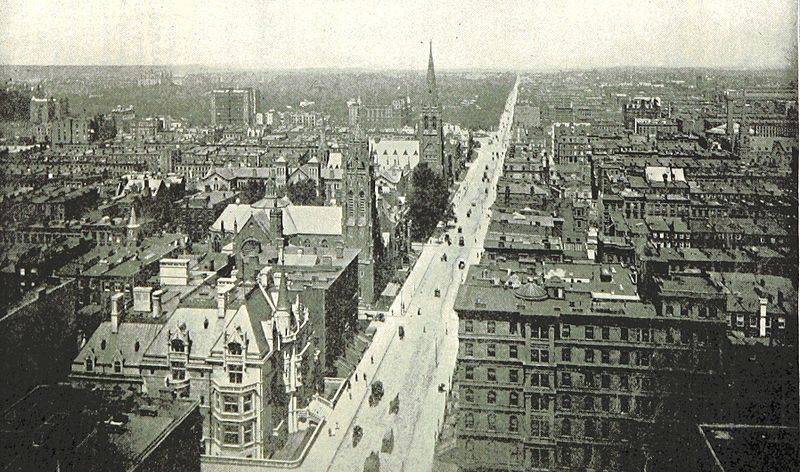 File:(King1893NYC) pg319 BIRD'S-EYE VIEW OF FIFTH AVENUE; NORTH OF 51ST STREET.jpg