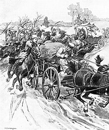 Нападение кавалерии на неприятельский обоз (графика Н.С. Самокиша).jpg