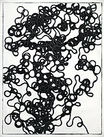 Víření (Amorfní aleatorní textura), kolografie, 1964