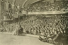 Audience watching the Kinemacolor documentary Steam at Majestic Theater in Ann Arbor, Michigan, 1913 1913 Majestic Theater Ann Arbor MI.jpg