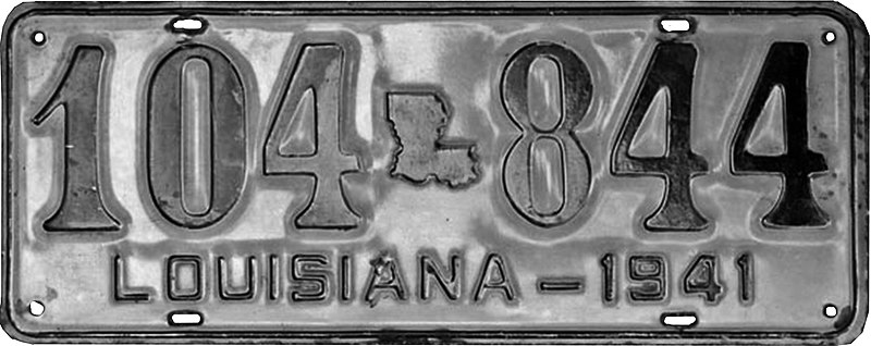 File:1941 Louisiana license plate.jpg