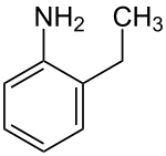 Strukturformel von 2-Ethylanilin