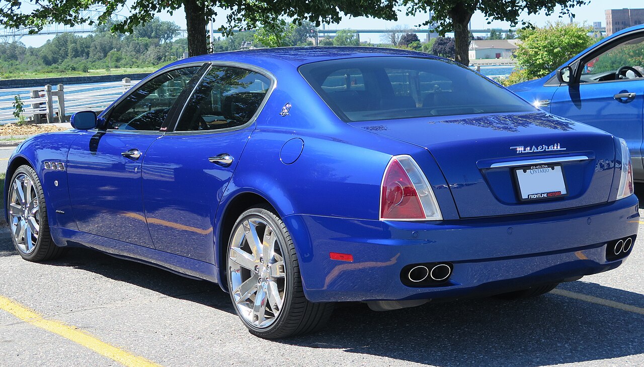 Image of 2007 Maserati Quattroporte Sport GT in Blu Mediterraneo, Rear Left, 08-11-2022