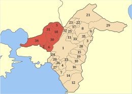 Western Athens perifere enhed - kort