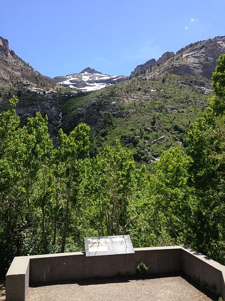 File:2014-06-23 14 33 28 View of Thomas Peak from the trailhead of the Changing Canyon Nature Trail in Lamoille Canyon, Nevada.JPG