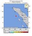 2020-01-07 Sinabang, Indonesia M6.3 earthquake intensity map (USGS).jpg