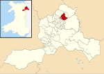 2022 Wales Wrexham Ward Gresford East and West map.svg