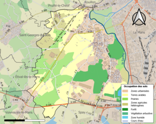 Mappa a colori che mostra l'uso del suolo.