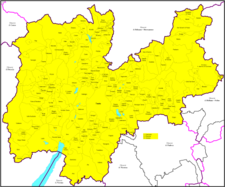 Arcidiecéze tridentská na mapě