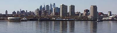 Thumbnail for File:A602, Philadelphia skyline from the USS New Jersey, 2018.jpg