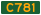 AUS Alphanumeric Route C781.svg