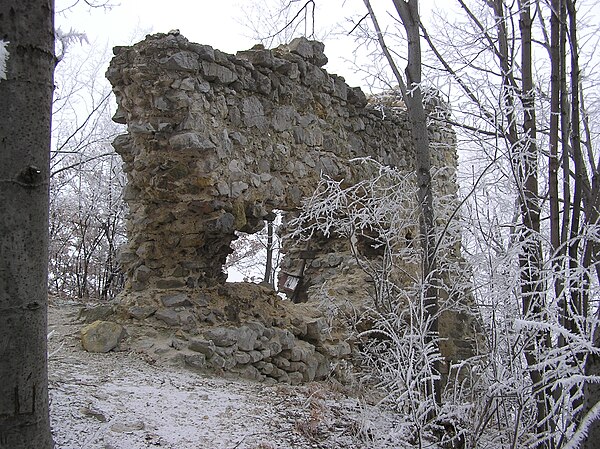 Ruins of the Dédes Castle within Bükk National Park