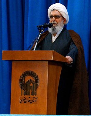 Abbas Vaez-Tabasi - oepning of Dar ul Marhama portico - Holy shrine of Imam Reza - Mashhad (cropped).jpg