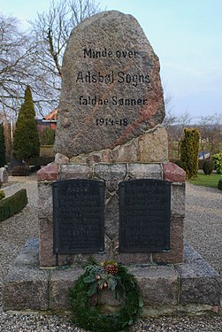 The memorial stone for the parish's fallen in World War I