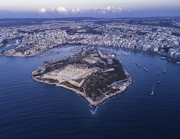 Aerial view of Manoel Island