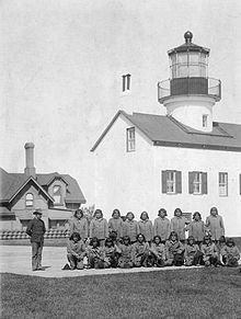 Hopi inmates of Alcatraz citadel Alcatraz Light citadel Hopi.jpg