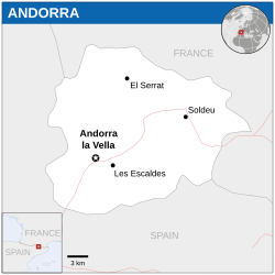 Location of Andorra