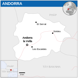 Location of Andorra