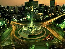 Futuristic view of angel de la independencia in ciudad de mexico on Craiyon