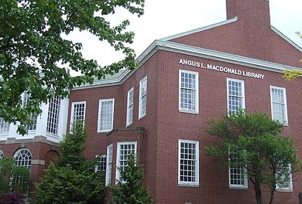 Macdonald had a lifelong relationship with his alma mater. This library at St. Francis Xavier University is named after him.