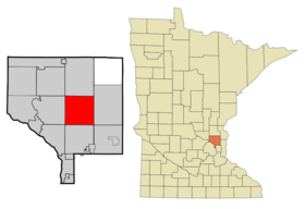 Anoka Cnty Minnesota Incorporated and Unincorporated areas HamLake Highlighted.png