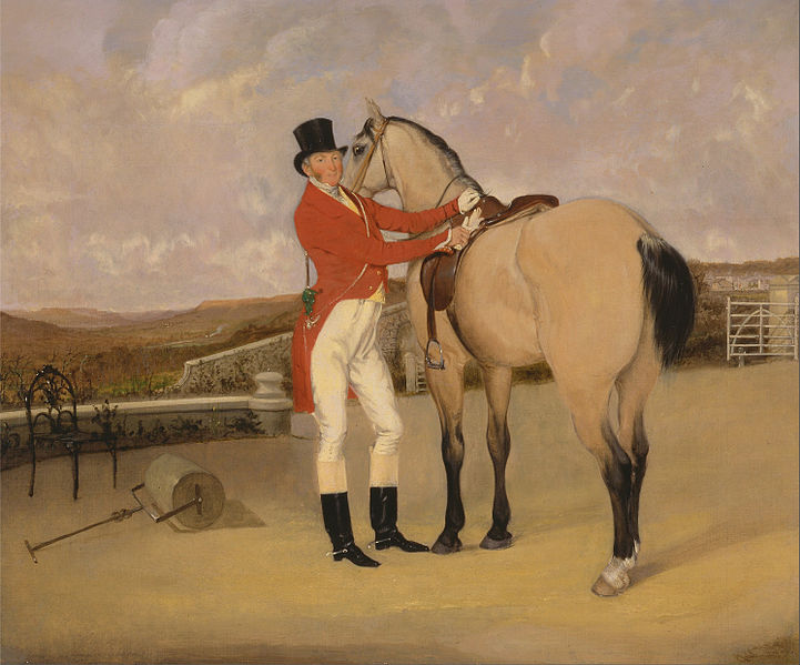 File:Anson Ambrose Martin - James Taylor Wray of the Bedale Hunt with his Dun Hunter - Google Art Project.jpg