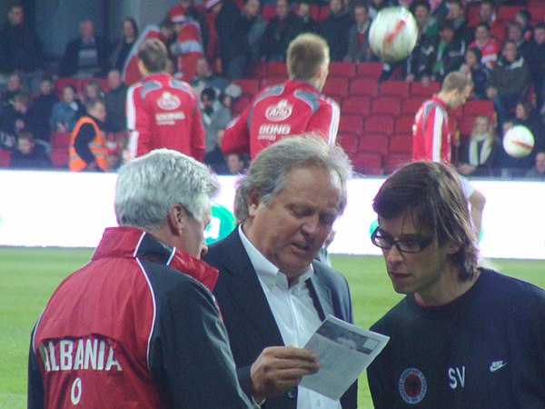 Haan before the World Cup qualifier against Denmark in 2009