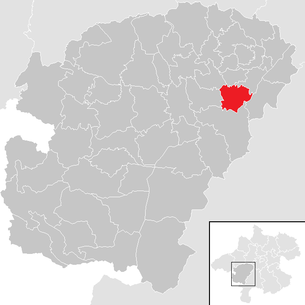 Lage der Gemeinde Attnang-Puchheim im Bezirk Vöcklabruck (anklickbare Karte)