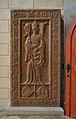 Grabplatte für Bischof Walter von Hochschlitz († 1369), mit Wappen des Hochstifts Augsburg und Wappen Hochschlitz