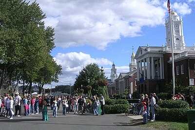 The Big E is New England's collective state fair. On the Avenue of the States, each of the six New England States owns its own plot of land and replica State House.
