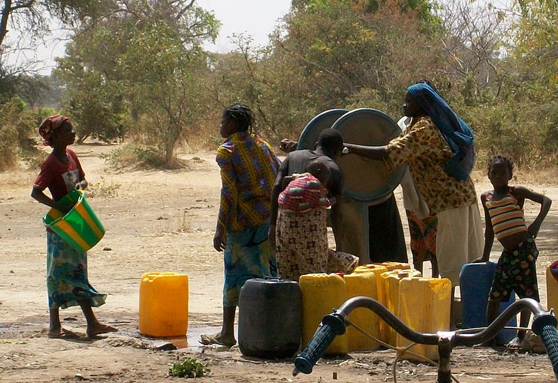 File:Balga, February 2010, Women around the water pump - conversation.jpg