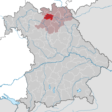 Lage im Regierungsbezirk Oberfranken / in Bayern