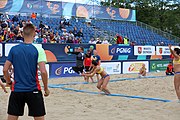 Deutsch: Beachhandball Europameisterschaften 2019 (Beach handball Euro); Tag 3: 4. Juli 2019 – Frauen, Hauptrunde Gruppe II, Deutschland-Spanien 1:2 (18:24, 24:14, 8:9) English: Beach handball Euro; Day 3: 4 July 2019 – Women Main Round Group II – Germany-Spain 1:2 (18:24, 24:14, 8:9)