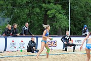 Deutsch: Beachhandball Europameisterschaften 2019 (Beach handball Euro); Tag 6: 7. Juli 2019 – Platzierungsspiele Rang 9-12 (9-10) Frauen, Russland-Deutschland 2:0 (28:24, 22:18) English: Beach handball Euro; Day 6: 7 July 2019 – Placement Match 9-12 (9-10) Women – Russia-Germany 2:0 (28:24, 22:18)