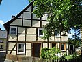 Facade of a half-timbered gable house