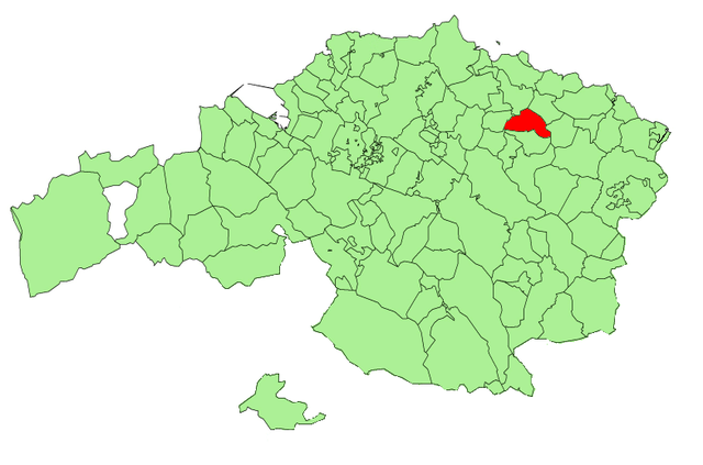 Localização do município de Cortézubi na Biscaia