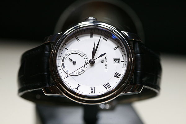 Blancpain watch with 8-day power reserve.