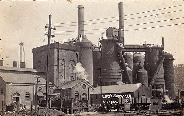 Blast Furnace at Lithgow (early C20th prior to 1928).