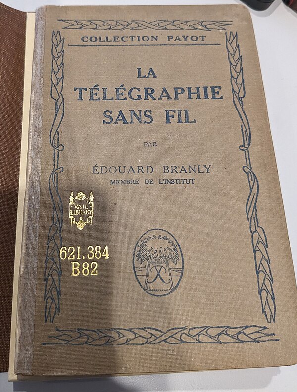 Cover of "La télégraphie sans fil", 1922